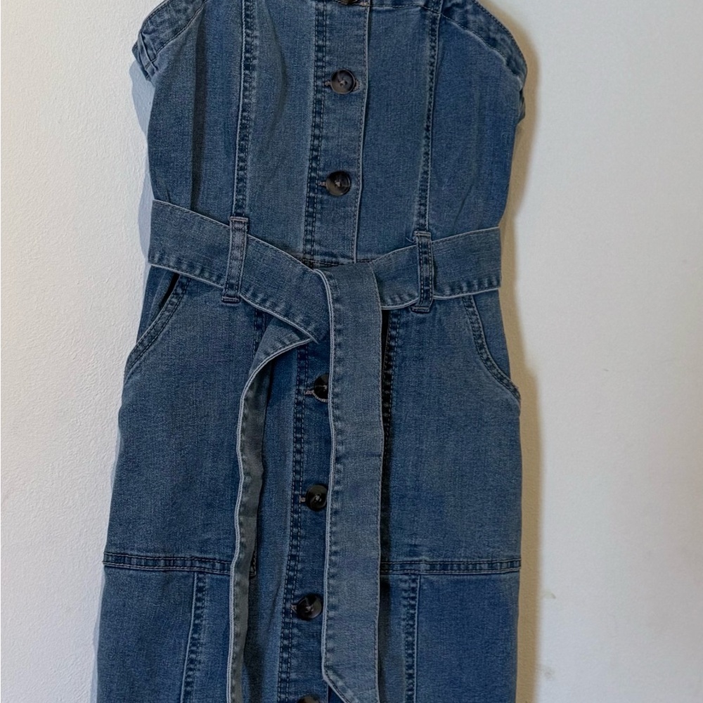 SO  Blue Denim Dress with Belt